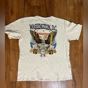 Hard Rock Cafe Washington DC white cotton t-shirt hardrock. Men’s size XXL